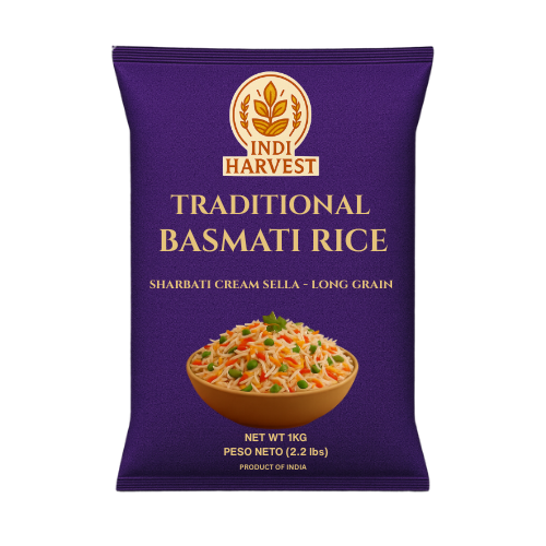 Sharbati Cream Sella Long Grain Basmati Rice 1kg